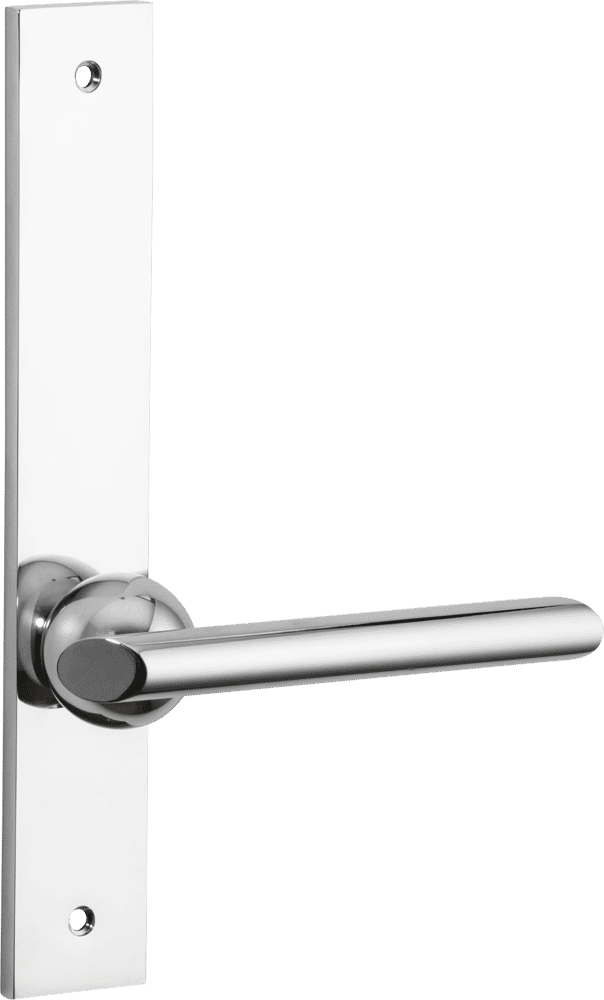 Futurismo Door Lever – Rectangular Backplate – Polished Chrome – 11932LL