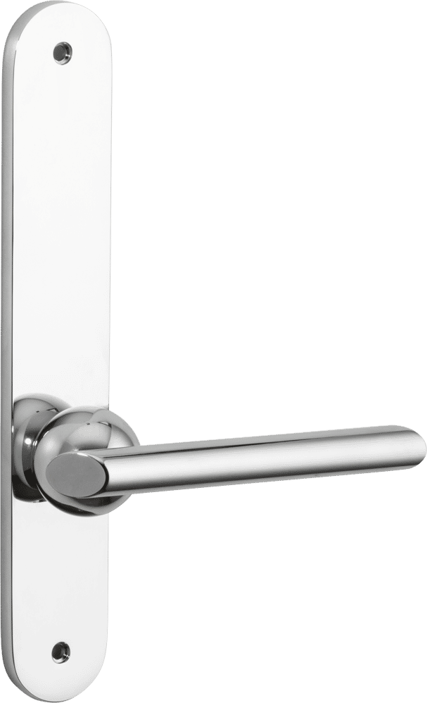 Futurismo Door Lever – Oval Backplate – Polished Chrome – 11936LL