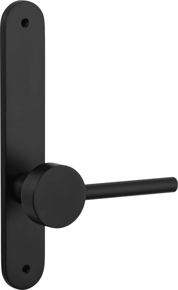Geppetto Door Lever – Oval Backplate – Nero – 12912LL