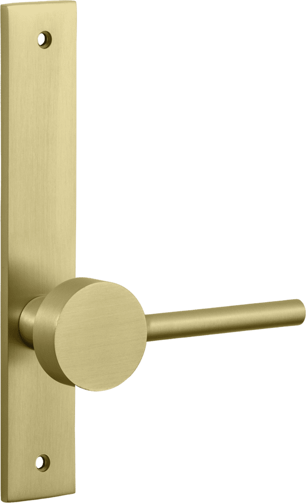 Geppetto Door Lever – Rectangular Backplate – Champagne PVD – 13408LL