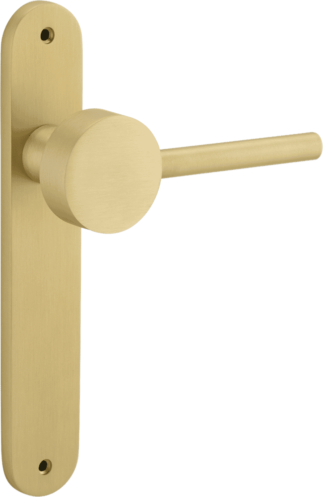 Geppetto Door Lever – Oval Backplate – Champagne PVD – 13412