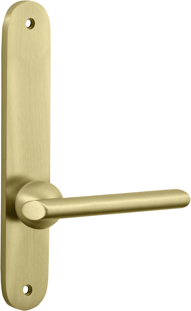 Futurismo Door Lever – Oval Backplate – Champagne PVD – 13436LL