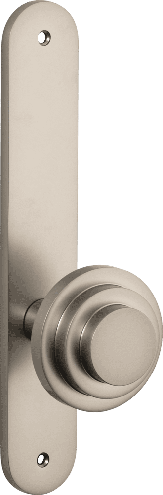Zzzigurat Door Knob – Oval Backplate – Smooth Nickel – 14888KL