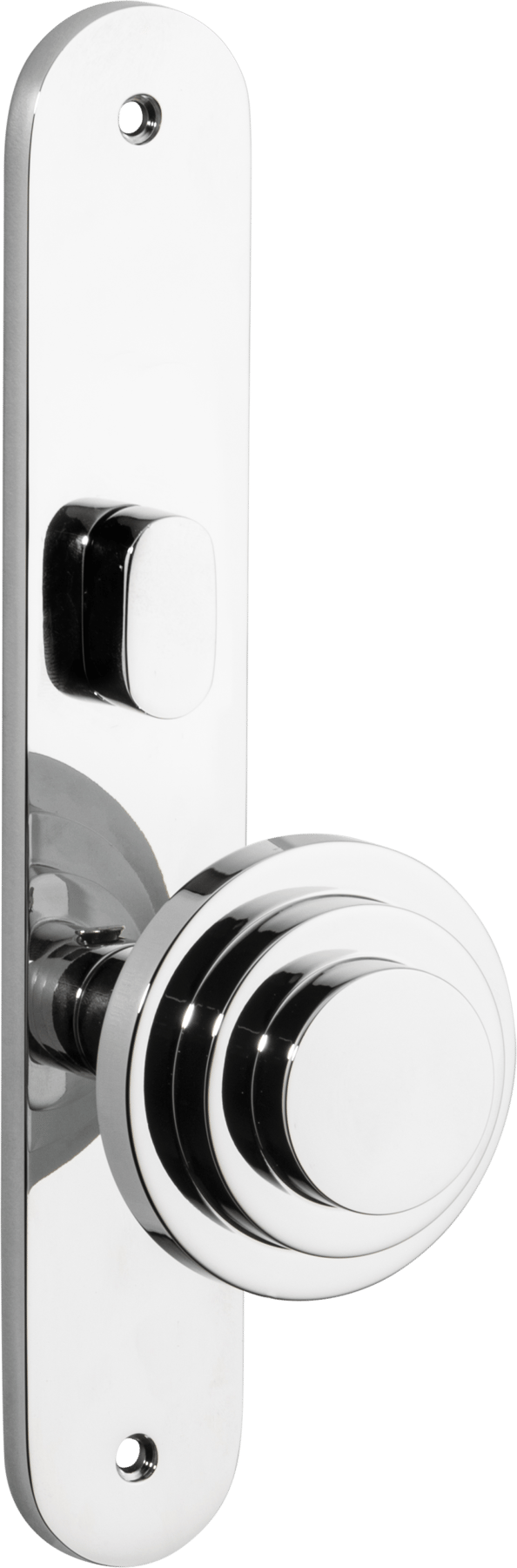 Zzzigurat Door Knob – Oval Backplate – Polished Chrome – 11888KLP62