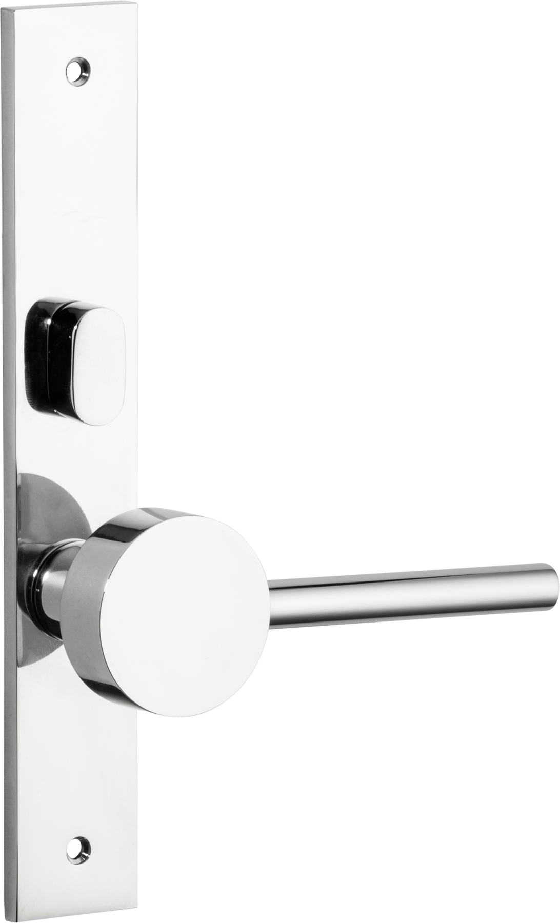 Geppetto Door Lever – Rectangular Backplate – Polished Chrome – 11908LLP62