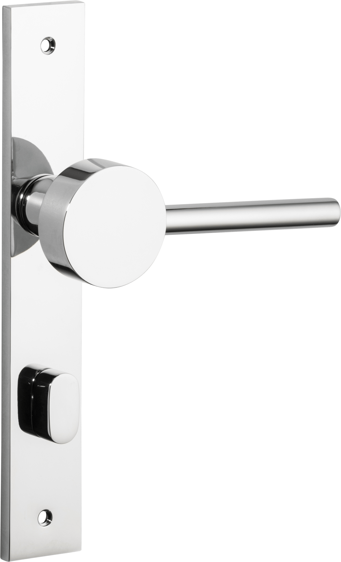 Geppetto Door Lever – Rectangular Backplate – Polished Chrome – 11908P85