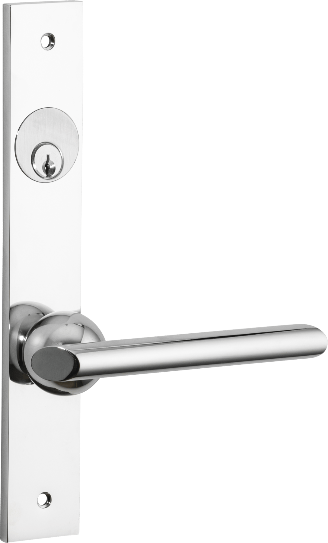 Futurismo Door Lever – Rectangular Backplate – Polished Chrome – 11932LLE92