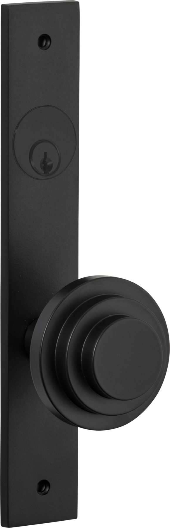 Zzzigurat Door Knob – Rectangular Backplate – Nero – 12884KLE92