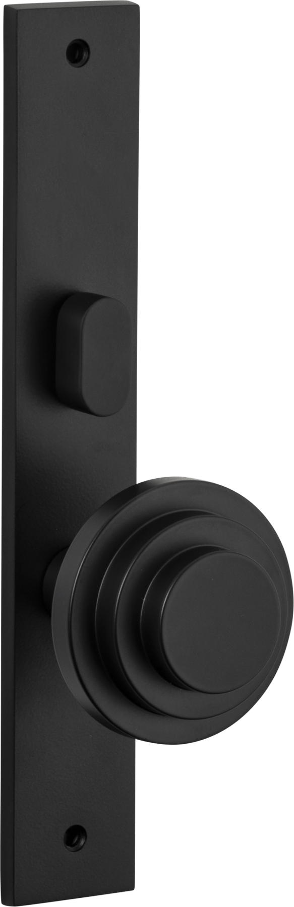 Zzzigurat Door Knob – Rectangular Backplate – Nero – 12884KLP62