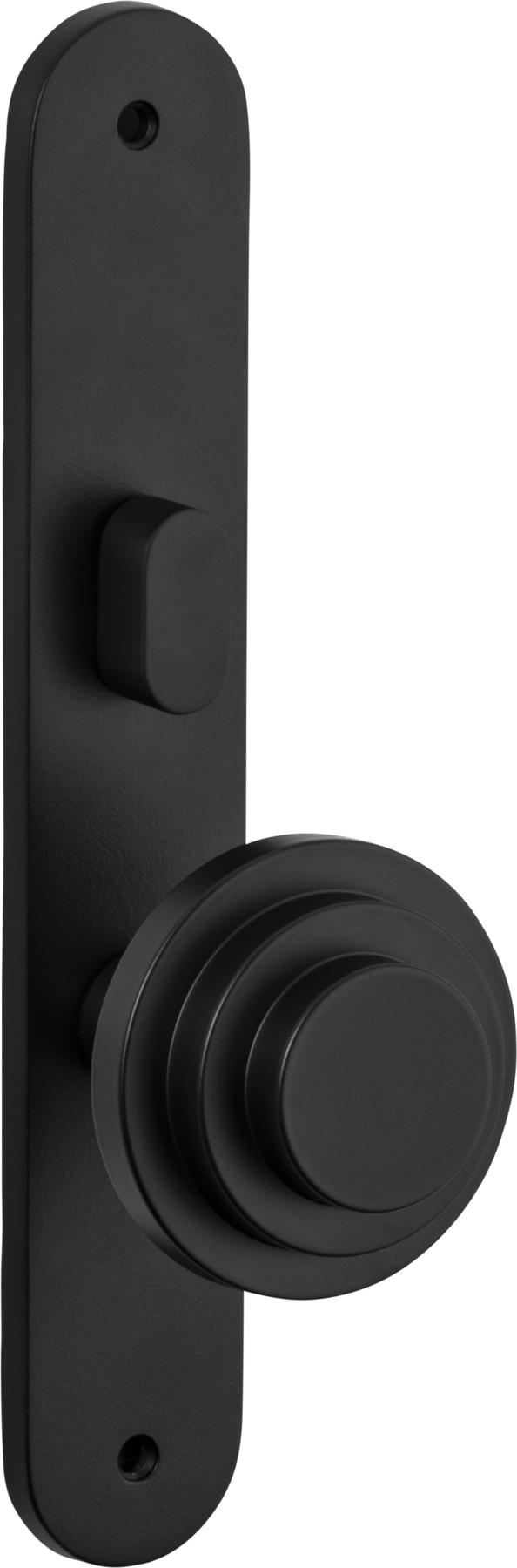 Zzzigurat Door Knob – Oval Backplate – Nero – 12888KLP62