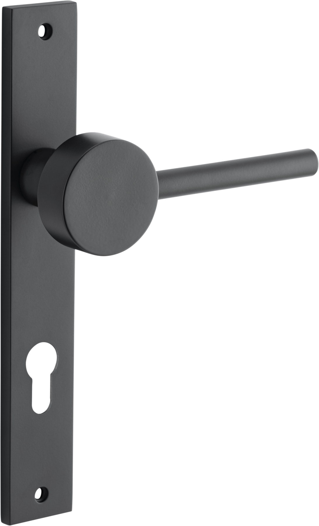 Geppetto Door Lever – Rectangular Backplate – Nero – 12908E85