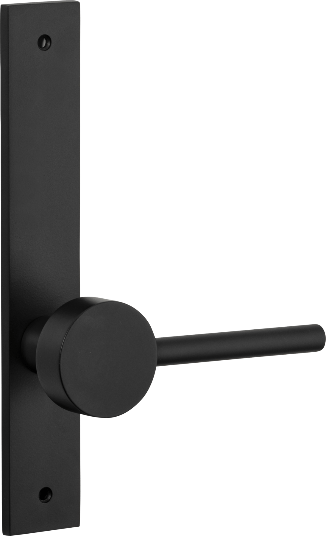 Geppetto Door Lever – Rectangular Backplate – Nero – 12908LL