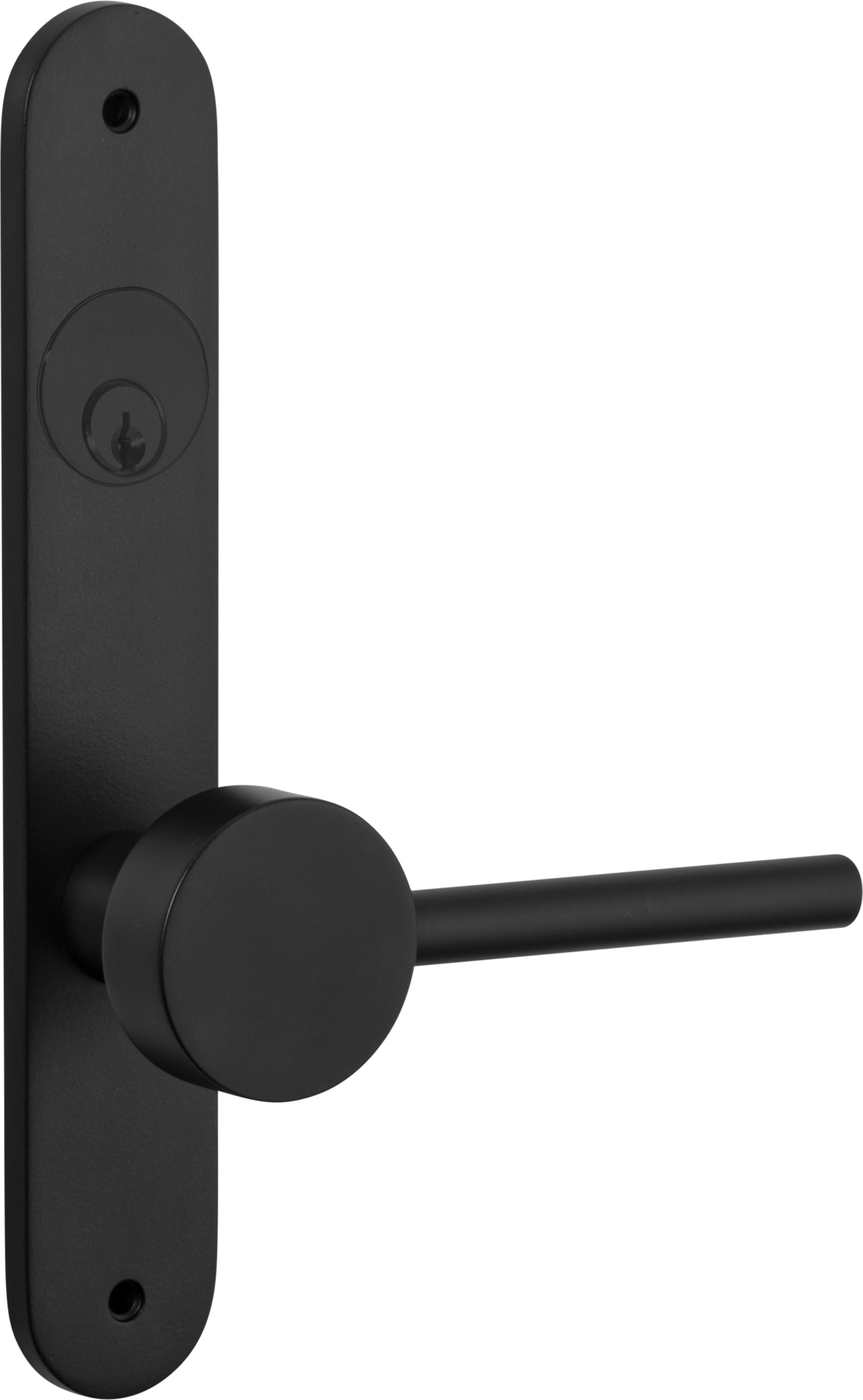 Geppetto Door Lever – Oval Backplate – Nero – 12912LLE92