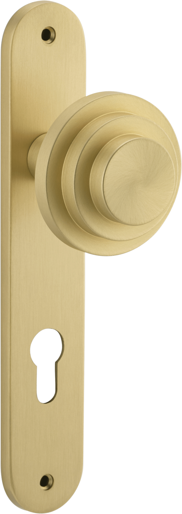 Zzzigurat Door Knob – Oval Backplate – Champagne PVD – 13388E85