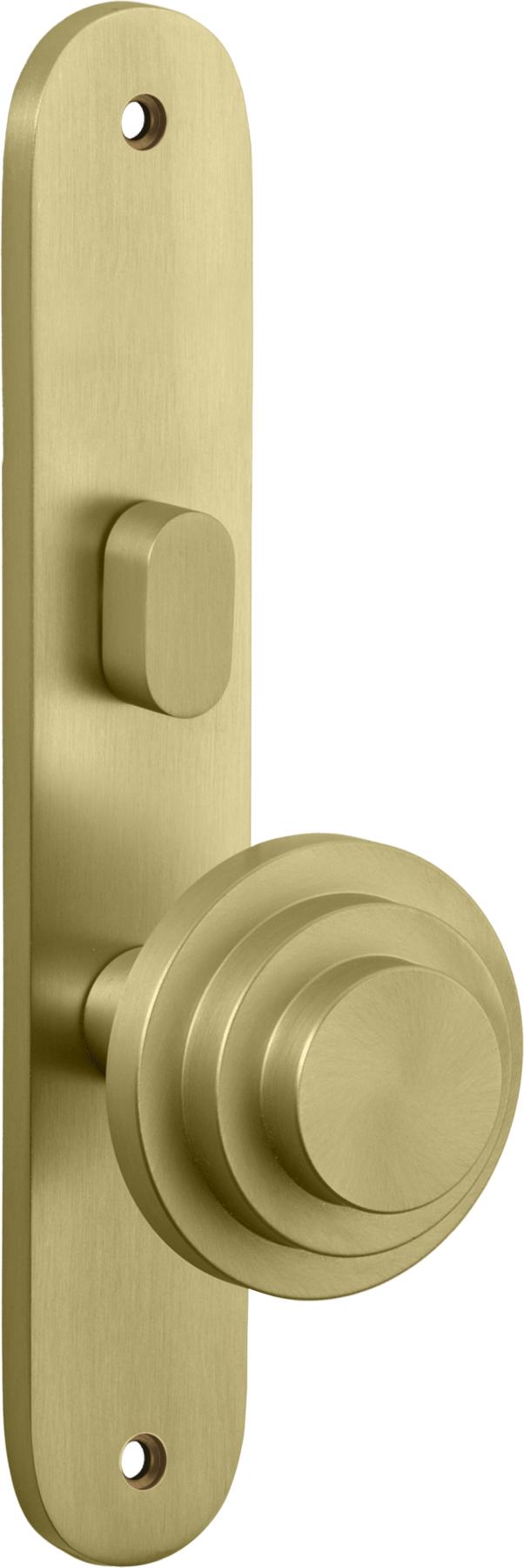 Zzzigurat Door Knob – Oval Backplate – Champagne PVD – 13388KLP62