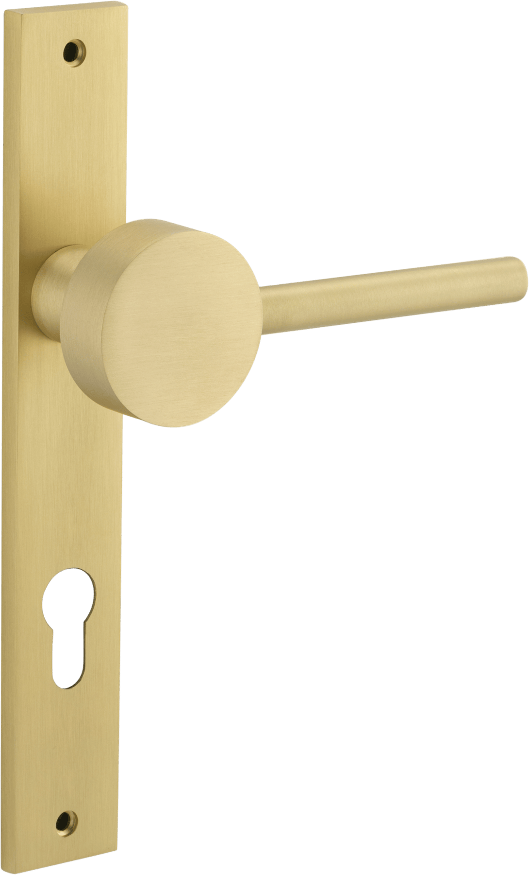 Geppetto Door Lever – Rectangular Backplate – Champagne PVD – 13408E85