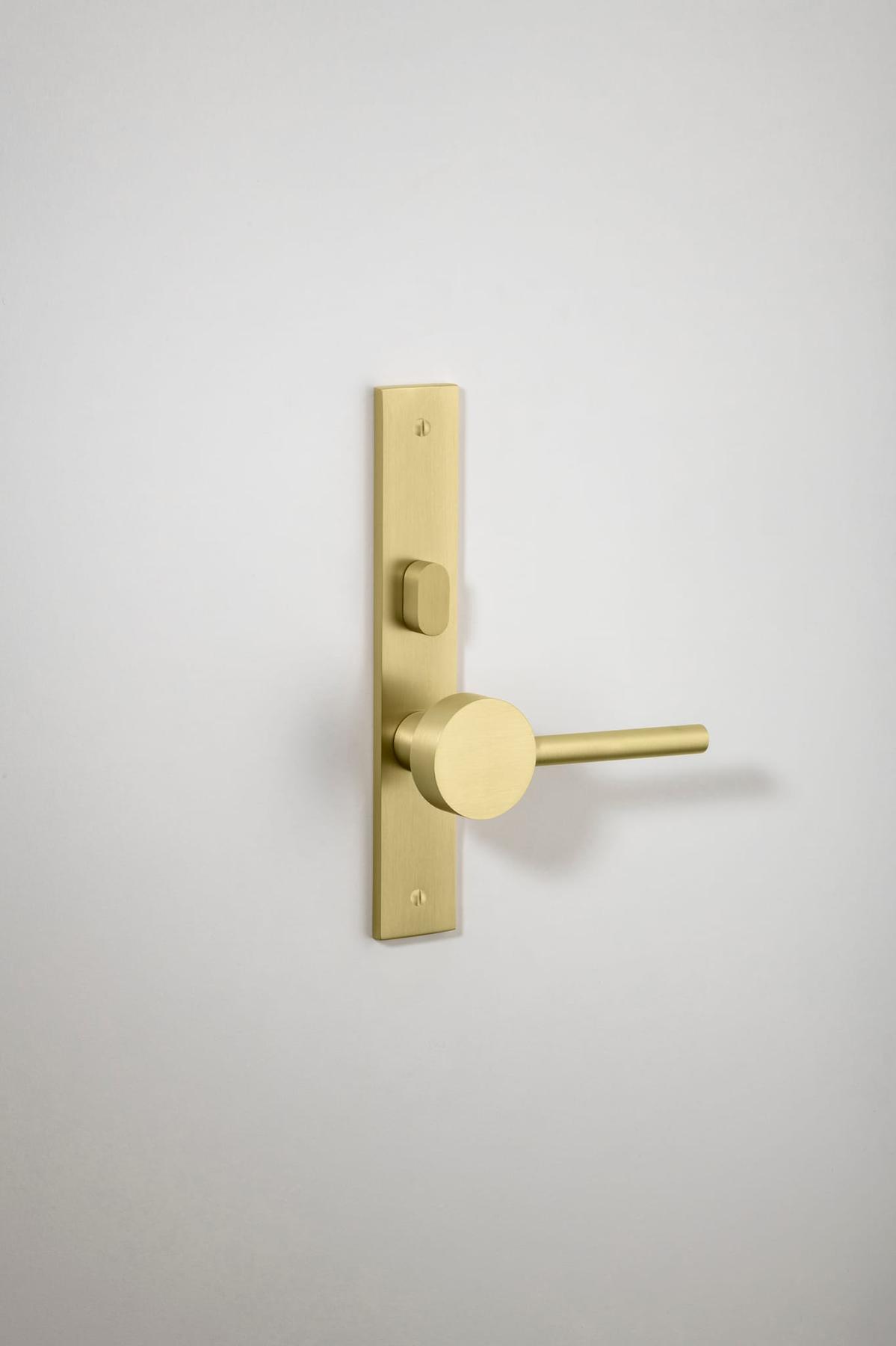 Geppetto Door Lever – Rectangular Backplate – Champagne PVD – 13408LLP62