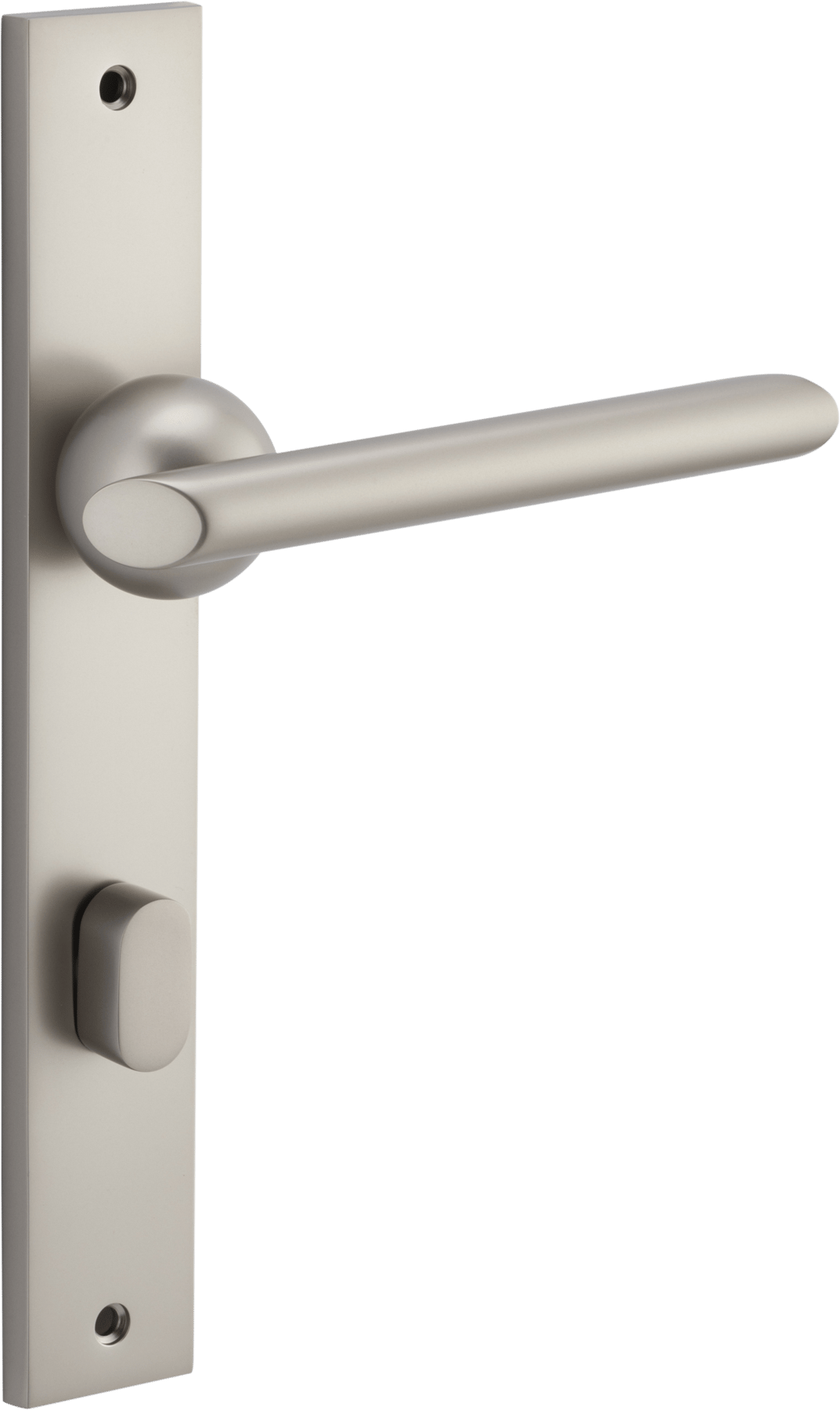 Futurismo Door Lever – Rectangular Backplate – Smooth Nickel – 14932P85