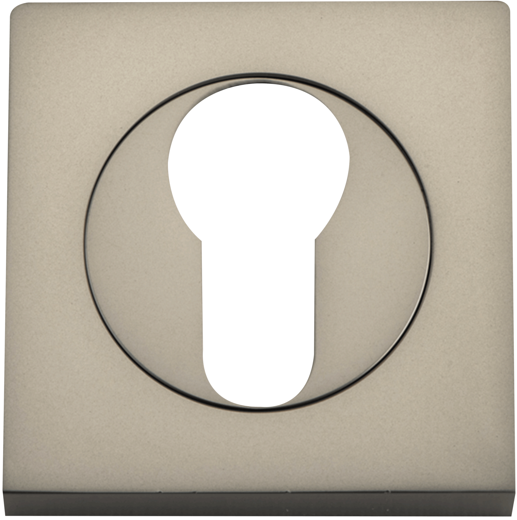 Square Escutcheon Euro – Smooth Nickel – 20239