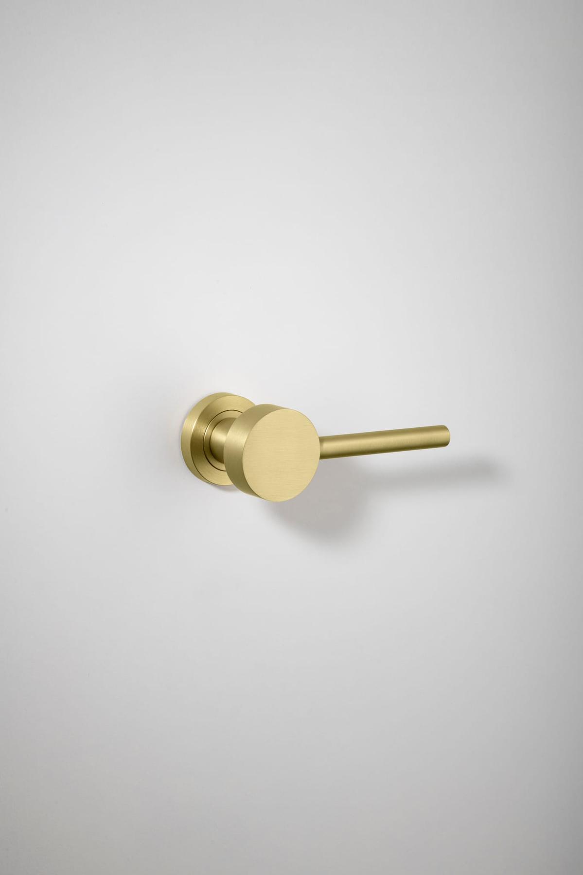 Geppetto Door Lever – Round Rose – Champagne PVD – 20681