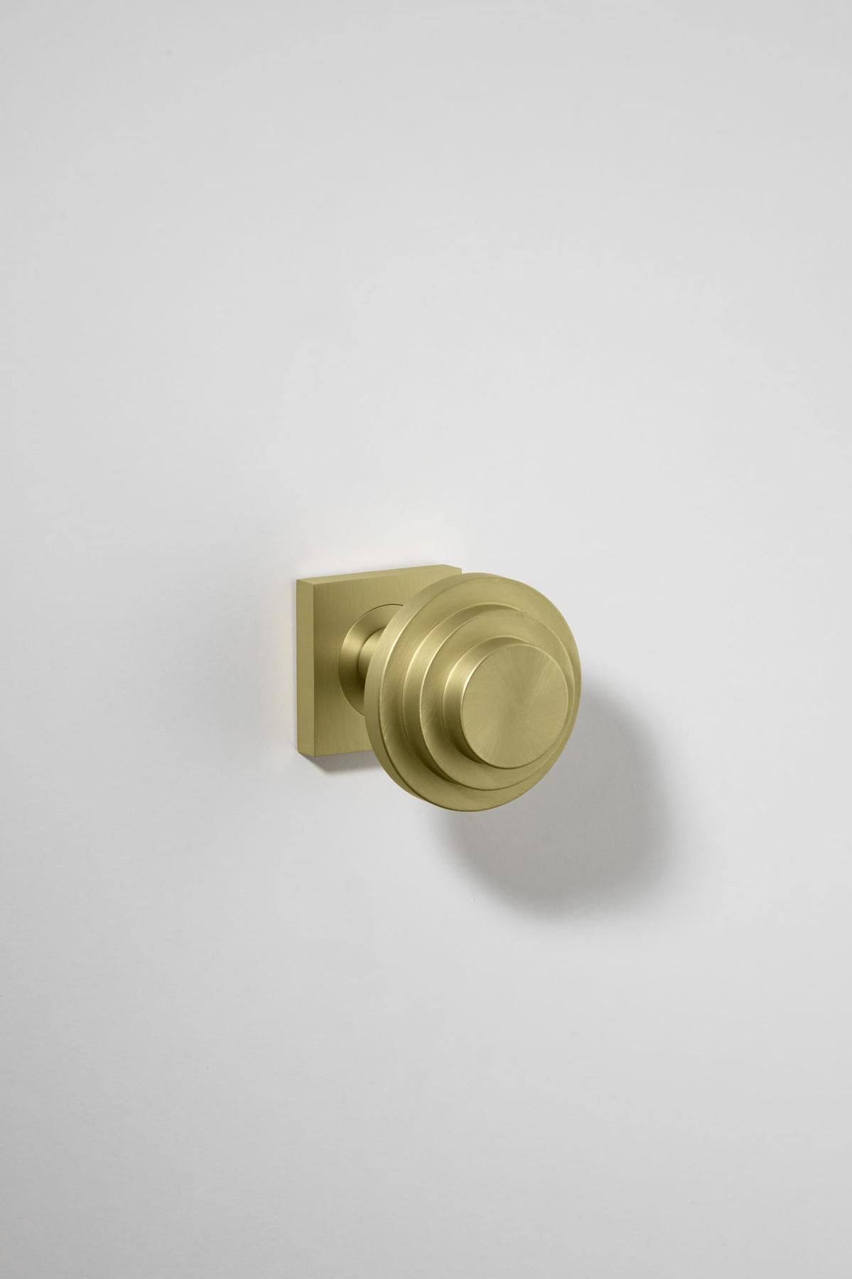 Zzzigurat Door Knob – Square Rose – Champagne PVD – 21281