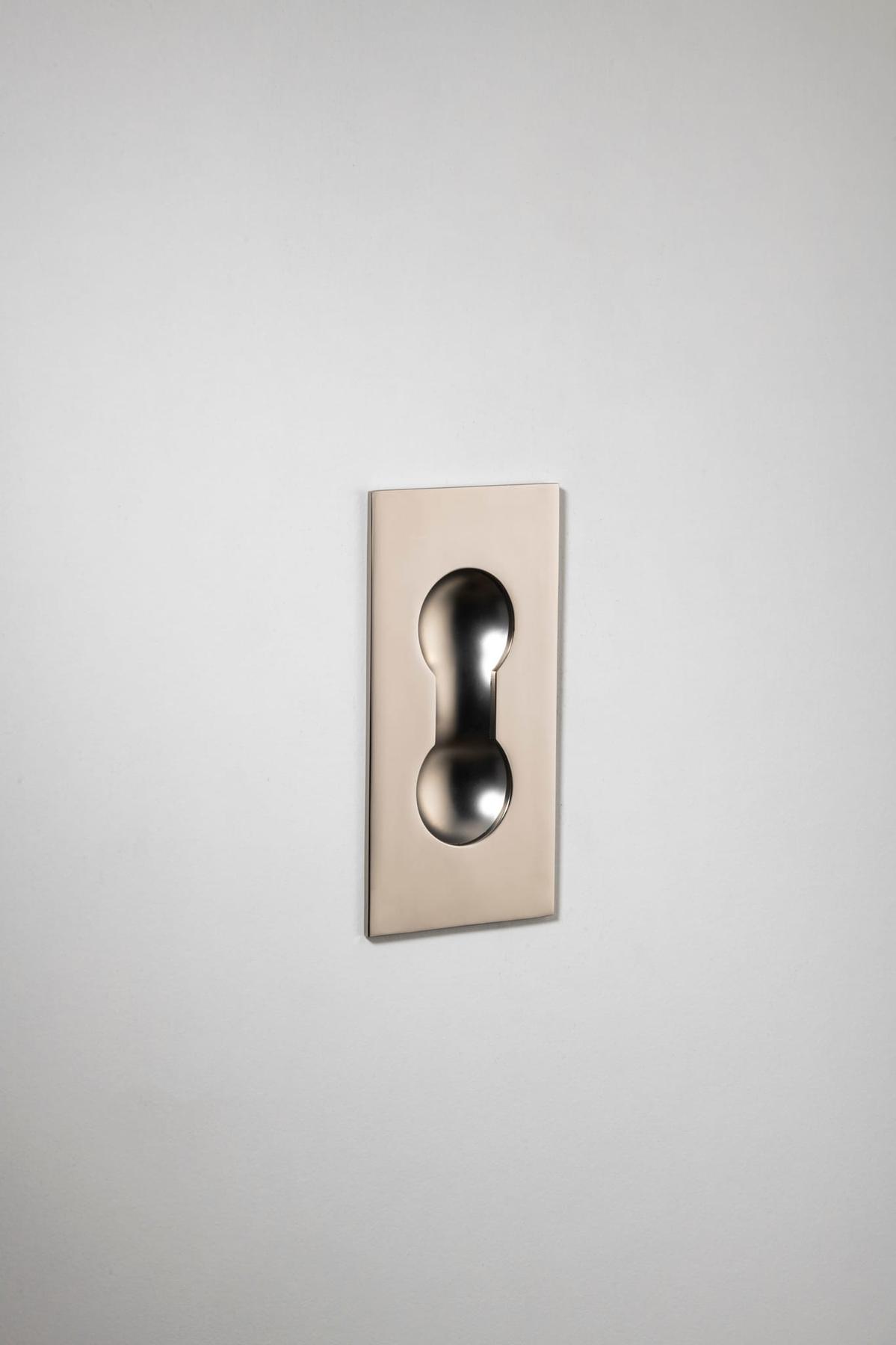 H06 Sliding Door Pull – Smooth Nickel/Smooth Nickel – 30162