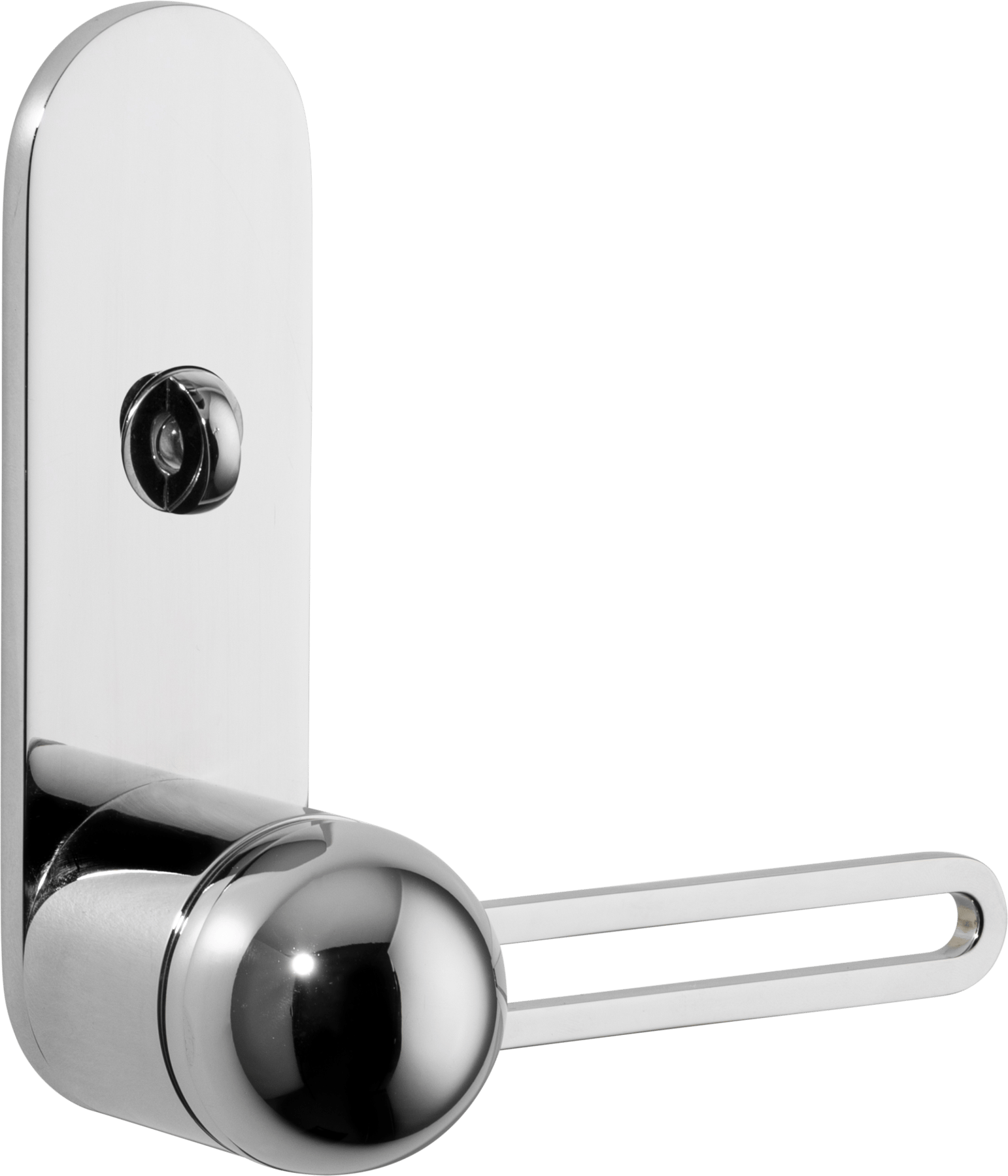 H01 Lever – Oval Backplate – Polished Chrome/Polished Chrome – 30222LLP62