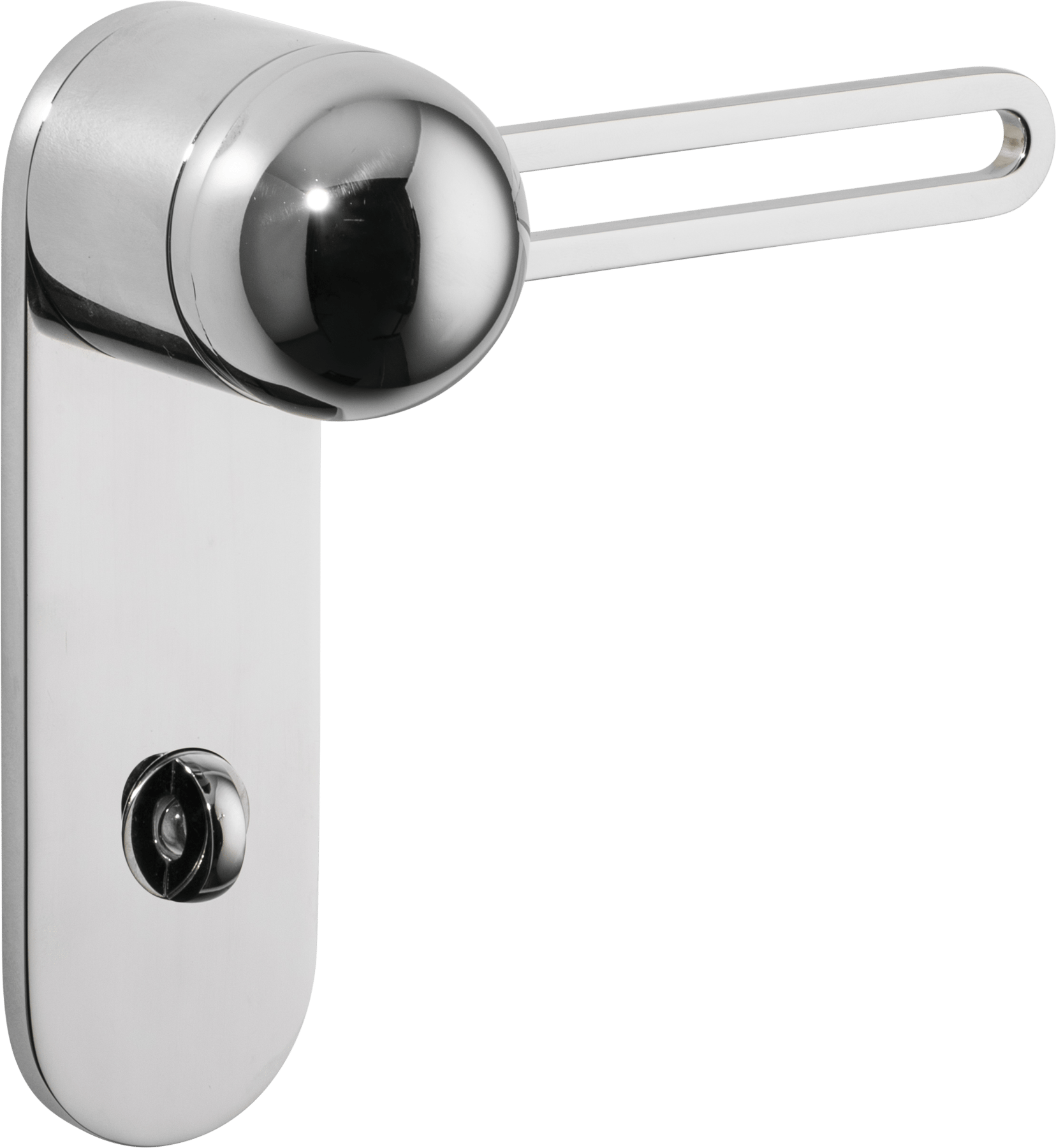 H01 Lever – Oval Backplate – Polished Chrome/Polished Chrome – 30222P85