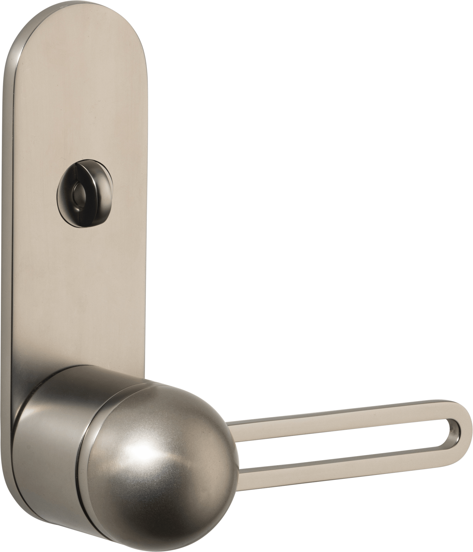 H01 Lever – Oval Backplate – Smooth Nickel/Smooth Nickel – 30224LLP62