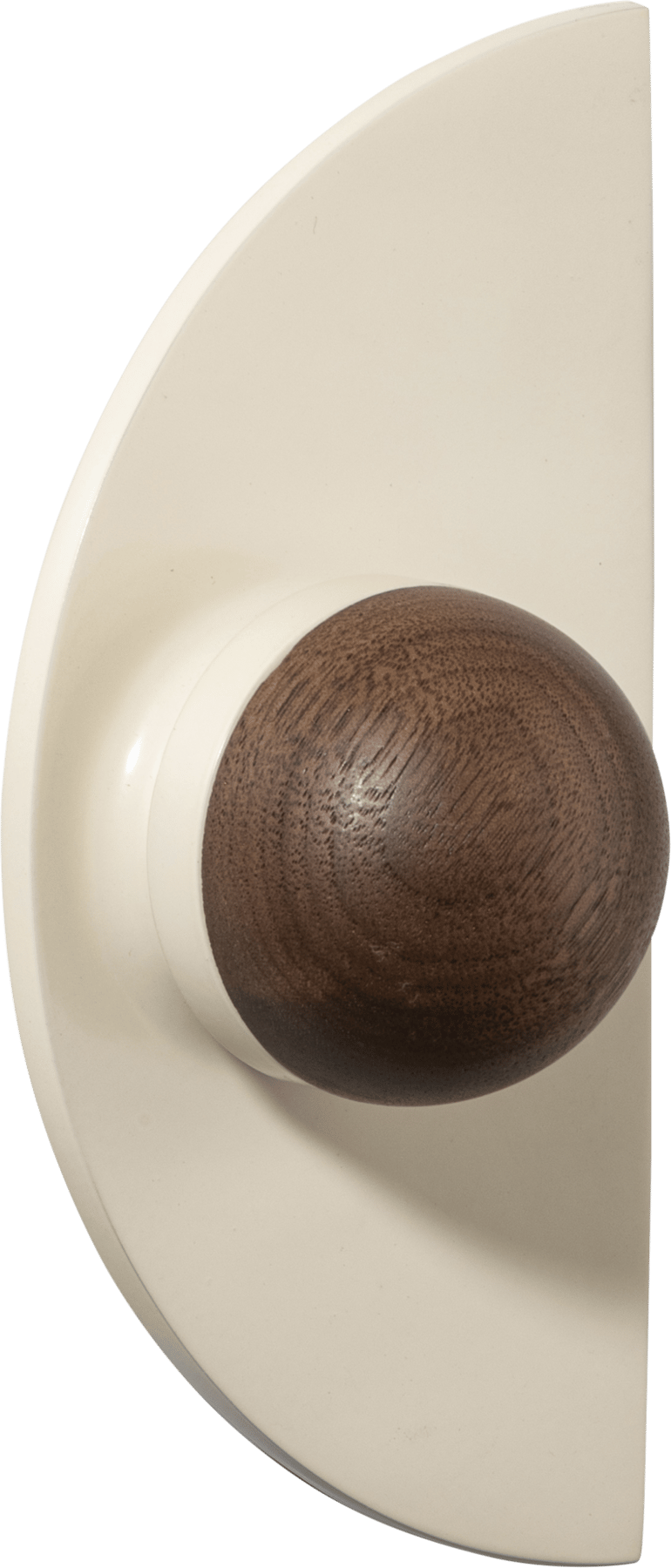 H03 Knob on Backplate Half Moon – American Walnut/Bone – 30245